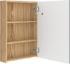vidaXL LED-Bad-Spiegelschrank Weiß und Eiche-Optik 50 x 13 x 70 cm, Mit Beleuchtung [326493] Bild 5