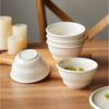JIWOO Schüssel 6er Ø11,7cm, Müslischale Eisschale FrühstückSchale Dessertschale, Keramik, (Schaleset, 6-tlg), Bowl, Hochwertiges Schalen Weiß Schale Mikrowellenofen Spülmaschine Bild 2