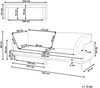 Beliani 'REVSNES' 3-Sitzer Sofa, veganem Leder braun, 242 x 81 x 86 cm Bild 2