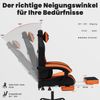SUKIDA Gaming Stuhl mit Fußstütze Racing Chair Verstellbarer Orange Bild 4