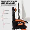 SUKIDA Gaming Stuhl mit Fußstütze Racing Chair Verstellbarer Orange Bild 5