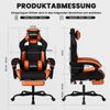 SUKIDA Gaming Stuhl mit Fußstütze Racing Chair Verstellbarer Orange Bild 3