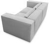 Sofa Designersofa NEVIO 3-Sitzer in Stoff Lincoln Graublau Bild 2