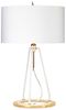 Tischlampe, Stahl, Polycotton, Gold, H 73,7 cm Bild 2