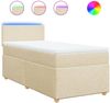 vidaXL Boxspringbett mit Matratze Creme 80x200 cm Stoff 3288805 Bild 2