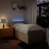 vidaXL Boxspringbett mit Matratze Creme 80x200 cm Stoff 3288805 Bild 5