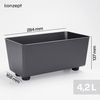 KONZEPT Blumenkasten Blumentöpfe mit Füßen, rechteckig – kleine Blumenkästen 4,2 L (1 St), 284x168x173 mm, ideal für Fensterbank & Zimmerpflanzen Bild 3