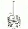 Ambiente Haus Küchenrollenhalter Küchenrollenständer in schwarz (H) 35cm, (1-St), Papiertuchhalter Bild 3