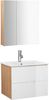 welltime Badmöbel-Set Lund Badmöbel Set Badschrank Badezimmerset, (Komplett-Set), Spiegelschrank, Waschtisch und Waschbecken Breite 60cm Bild 3