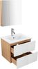 welltime Badmöbel-Set Lund Badmöbel Set Badschrank Badezimmerset, (Komplett-Set), Spiegelschrank, Waschtisch und Waschbecken Breite 60cm Bild 4