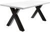 Esstisch ausziehbar Eike 7 140 x 90 x 75 Esszimmertisch Schwarzstahl/Weiß Matt Lack 13442-140 Bild 2