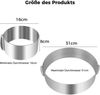 Ophy Tortenring Verstellbarer Tortenring aus Edelstahl (8 cm hoch, Ø 16–31 cm), (1 tlg), mit Skala, Backrahmen für Kuchen & Desserts (rund) Bild 2