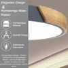 FIVMEN LED Deckenleuchte Deckenlampe Holz Deckenleuchte Deckenlampen Rund Lampen, Kaltweiß Bild 2
