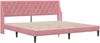 vidaXL Bettgestell mit Matratze mit Matratze Rosa 200 x 200 cm Samt 3414822 Bild 4