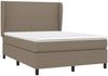 vidaXL Boxspringbett mit Matratze Taupe 140x200 cm Stoff 3127809 Bild 3