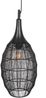 Pendelleuchte SORAYA mit Drahtgeflecht Lampenschirm Oval Schwarz, Ø 26cm Bild 2