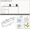 LECHUZA Blumenkasten BALCONERA Stone 80 ALL-IN-ONE Schwarz 425630 Bild 3
