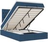 vidaXL Ottoman-Bett mit Matratze & LEDs Blau 120x200 cm Stoff 3314085 Bild 2