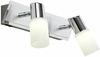 LED Wandstrahler CLAPTON 2-flammig mit Schalter & Glasschirmen, Breite 36cm Bild 2