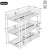 90x200cm Bettgestell Metallbett,Etagenbett,Eisenbett, Dreifach-Etagenbett fr Kinder, Jugendliche und Erwachsene, Wei? Bild 5