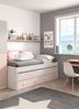 Kinderbett >NUBE< in Alpen-Weiß / Grau / Rosa - 199x65x96 (BxHxT) Bild 3