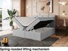 MEBLINI Boxspringbett CRISTIANO 160x220 cm mit Bettkasten - H4/Grau Webstoff Polsterbett - Doppelbett mit Topper & Taschenfederkern-Matratze Bild 4