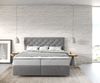 Boxspringbett Dream-Great 160x200 cm Mikrofaser Grau mit TFK Matratze und Visco Topper Bild 2