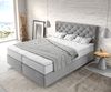 Boxspringbett Dream-Great 160x200 cm Mikrofaser Grau mit TFK Matratze und Visco Topper Bild 4