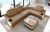 Mini Ecksofa Elena – Komfortabel und aus Leder - Echtleder - Sandbeige-Weiß - Rechts Bild 3
