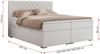Boxspringbett, Modern Bett mit Multipocket-Matratze und zwei Bettkästen - JASIR - 160 x 200 cm - Weiß Kunstleder - H3 Bild 5