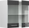 Hängeschrank R-Line Anthrazit Hochglanz 60 cm mit Glastüren Vicco Bild 5