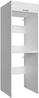 Forte WASHCAB Waschschrank 60 70, moderner Schrank zur Aufbewahrung von Waschmaschine und Trockner, 1 Kippfach, Badezimmer, Holzwerkstoff, Weiß, 66,8 cm breit x 142,4 cm hoch x 67,5 cm tief Bild 2