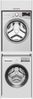 Forte WASHCAB Waschschrank 60 70, moderner Schrank zur Aufbewahrung von Waschmaschine und Trockner, 1 Kippfach, Badezimmer, Holzwerkstoff, Weiß, 66,8 cm breit x 142,4 cm hoch x 67,5 cm tief Bild 5