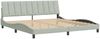 vidaXL Bettgestell ohne Matratze "Hanko" Hellgrau 200x200 cm Samt 3207867 Bild 3