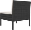 vidaXL Gartenstühle 3 Stk. mit Auflagen Poly Rattan Schwarz 310190 Bild 5