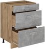 Küchenunterschrank R-Line Beton 60 cm mit Schubladen, AP Eiche Vicco Bild 5