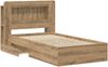vidaXL Bettgestell mit Stauraum mit Kopfteil Artisan-Eiche 90x190 cm 3433814 Bild 4