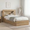 vidaXL Bettgestell mit Stauraum mit Kopfteil Artisan-Eiche 90x190 cm 3433814 Bild 1