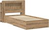 vidaXL Bettgestell mit Stauraum mit Kopfteil Artisan-Eiche 90x190 cm 3433814 Bild 3
