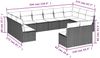 vidaXL 12-tlg. Garten-Sofagarnitur mit Kissen Schwarz Poly Rattan 3218366 Bild 3