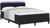 vidaXL Boxspringbett mit Matratze mit LED Schwarz 140 x 190 cm Stoff 3342130 Bild 3