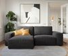 Ecksofa Lanzo 230x155 cm Mikrofaser Schwarz Recamiere variabel Bild 2