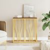 vidaXL Konsolentisch Golden Edelstahl und Altholz Massiv 350038 Bild 2