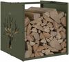 vidaXL Brennholzregal Olivgrün 40x40x40 cm Kaltgewalzter Stahl 864246 Bild 4