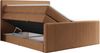 Boxspringbett KING DOREN, mit zwei Bettkästen und einer Multipocket-Matratze - 180x200 - Orange Stoff - H4 Bild 4