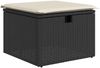 vidaXL 6-tlg. Garten-Sofagarnitur mit Kissen Schwarz Poly Rattan 3327966 Bild 5
