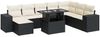 vidaXL 9-tlg. Garten-Sofagarnitur mit Kissen Schwarz Poly Rattan 3326847 Bild 2