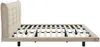 Vente-unique - NISATIO Bett Stoff Beige - B 208 cm x H 107 cm x L 146 cm Bild 4