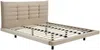 Vente-unique - NISATIO Bett Stoff Beige - B 208 cm x H 107 cm x L 146 cm Bild 2