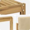 vidaXL Outdoor-Sofagarnitur mit Kissen 5 pcs Weiß und Beige Polyester 3391343 Bild 5
